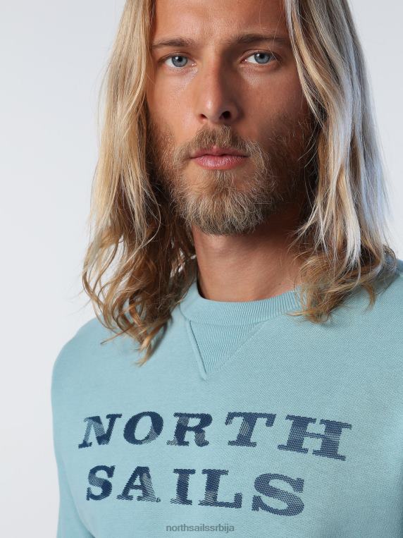 дуксерица са словима минерално плава одећу мушкарци PDV4J931 North Sails