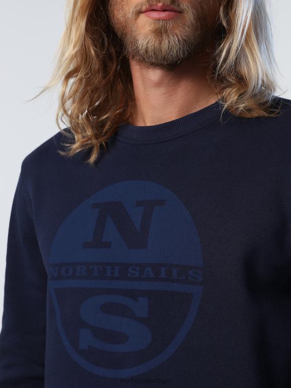 дуксерица са макси логом Морнарско плаво одећу мушкарци PDV4J950 North Sails