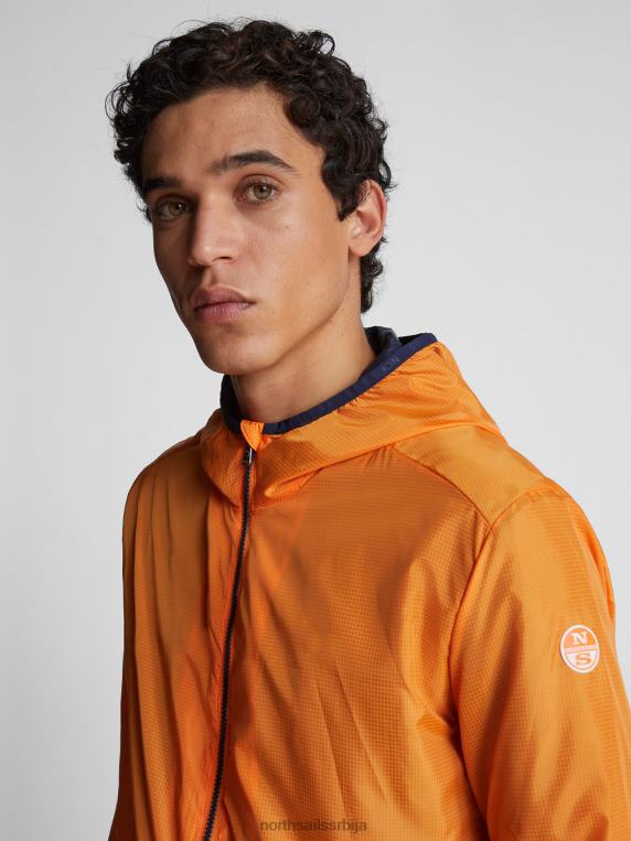 премотавање јакне живахна наранџаста одећу мушкарци PDV4J1096 North Sails