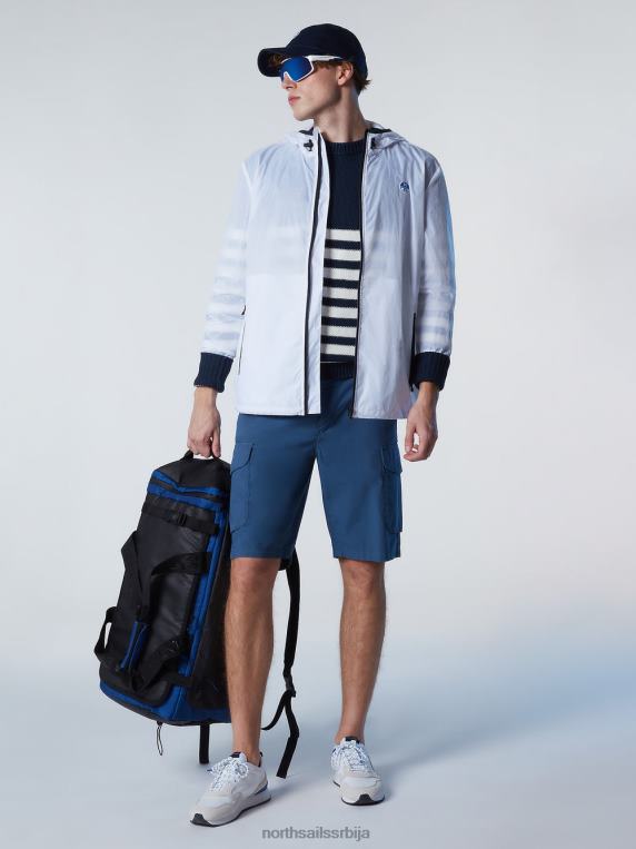 спинакер јакна са капуљачом бео одећу мушкарци PDV4J52 North Sails