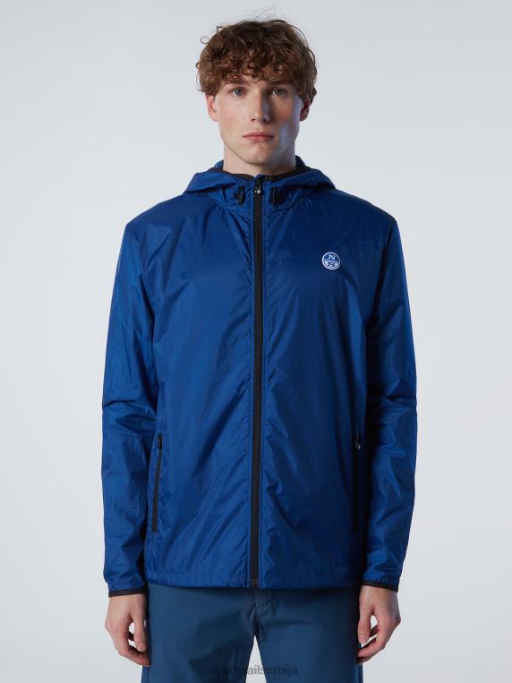спинакер јакна са капуљачом океанско плаво одећу мушкарци PDV4J55 North Sails