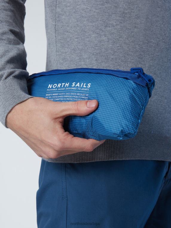 спинакер јакна са капуљачом океанско плаво одећу мушкарци PDV4J55 North Sails