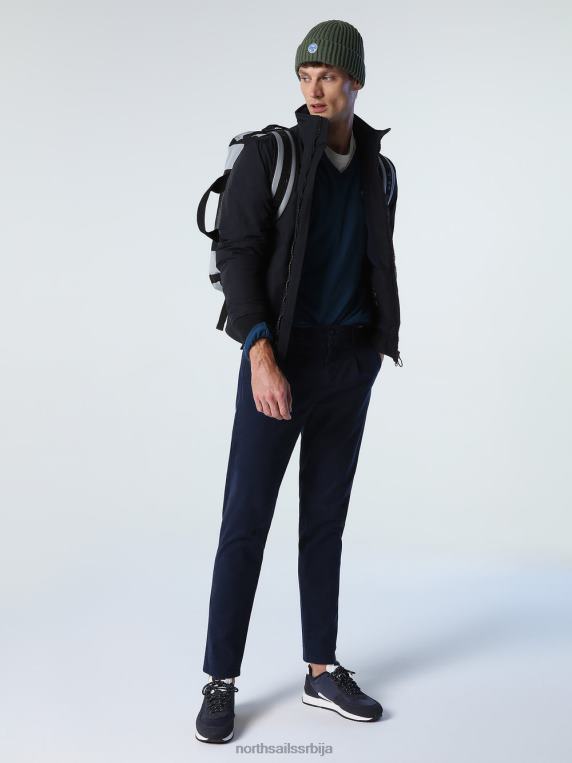 оригинална морнарска јакна црн одећу мушкарци PDV4J6 North Sails