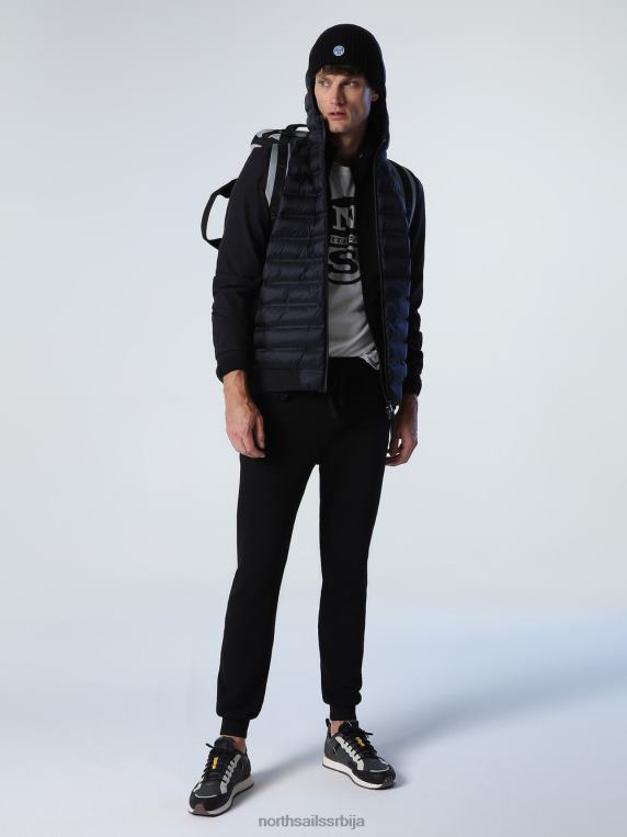 приградска хибридна јакна црн одећу мушкарци PDV4J844 North Sails