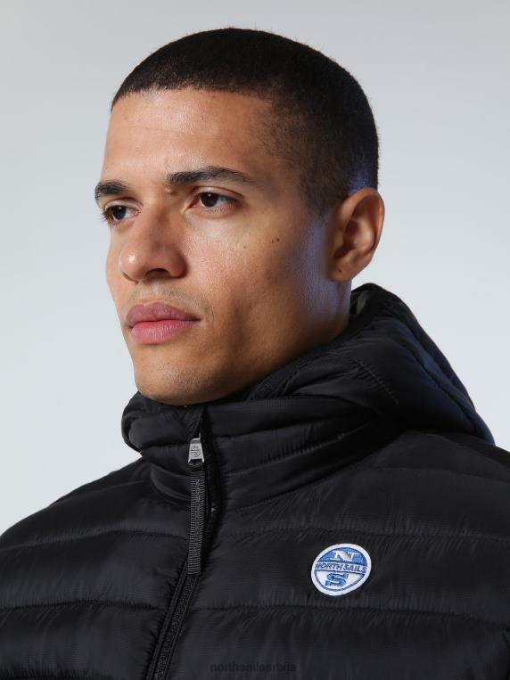 ские пуффер јакна црн одећу мушкарци PDV4J967 North Sails