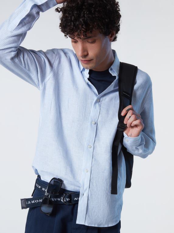 пругаста ланена кошуља комбинација 1 одећу мушкарци PDV4J229 North Sails