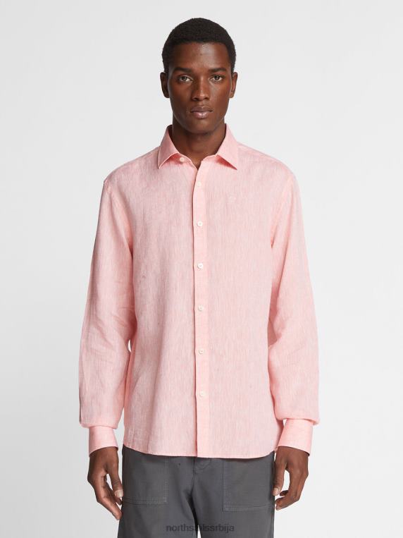 ланена кошуља црвена одећу мушкарци PDV4J1178 North Sails