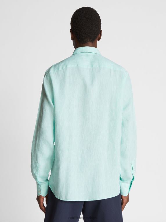ланена кошуља смарагд одећу мушкарци PDV4J1179 North Sails