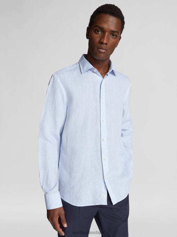 ланена кошуља хладно плаво одећу мушкарци PDV4J1181 North Sails