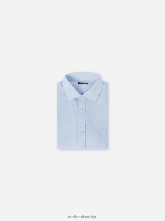 ланена кошуља хладно плаво одећу мушкарци PDV4J1181 North Sails
