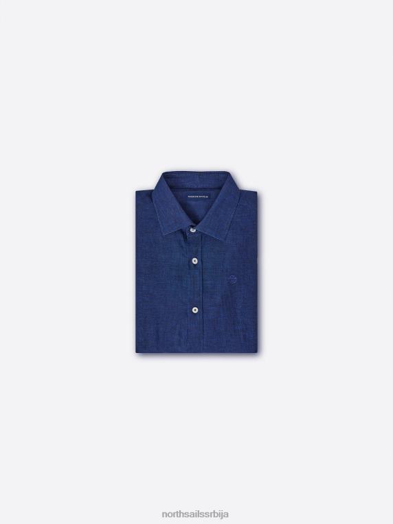 ланена кошуља Морнарско плаво одећу мушкарци PDV4J1182 North Sails