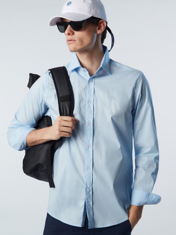 кошуља од поплина светло плава одећу мушкарци PDV4J203 North Sails