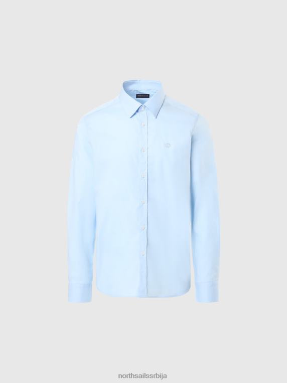 кошуља од поплина светло плава одећу мушкарци PDV4J203 North Sails