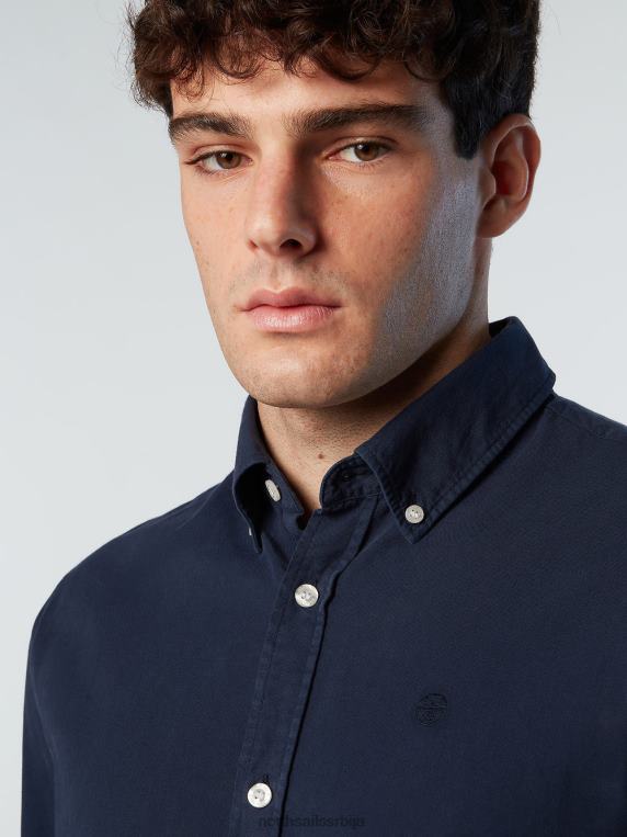 кошуља од габардина Морнарско плаво одећу мушкарци PDV4J207 North Sails