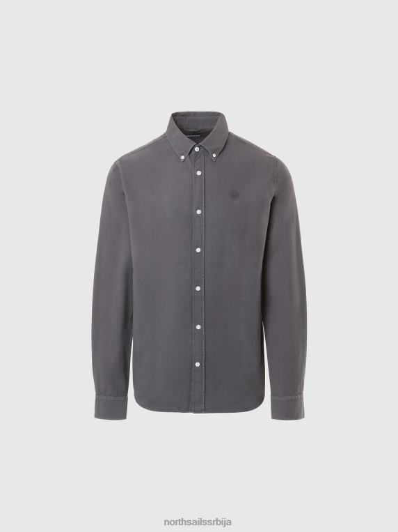 кошуља од габардина асфалт одећу мушкарци PDV4J209 North Sails