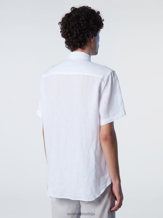 ланена кошуља кратких рукава бео одећу мушкарци PDV4J213 North Sails