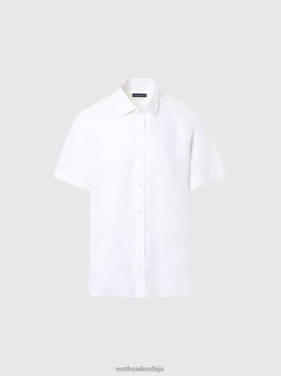 ланена кошуља кратких рукава бео одећу мушкарци PDV4J213 North Sails