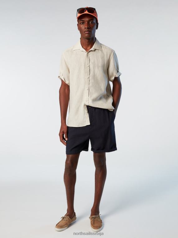 ланена кошуља кратких рукава голубица одећу мушкарци PDV4J216 North Sails