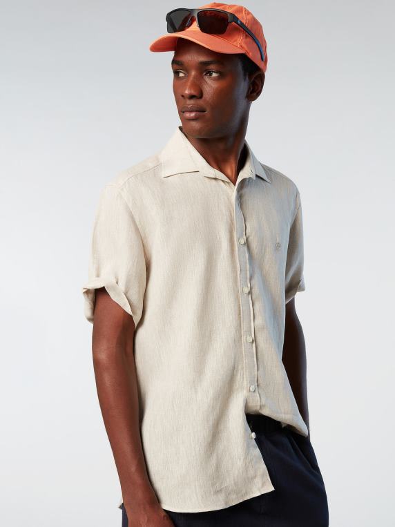 ланена кошуља кратких рукава голубица одећу мушкарци PDV4J216 North Sails