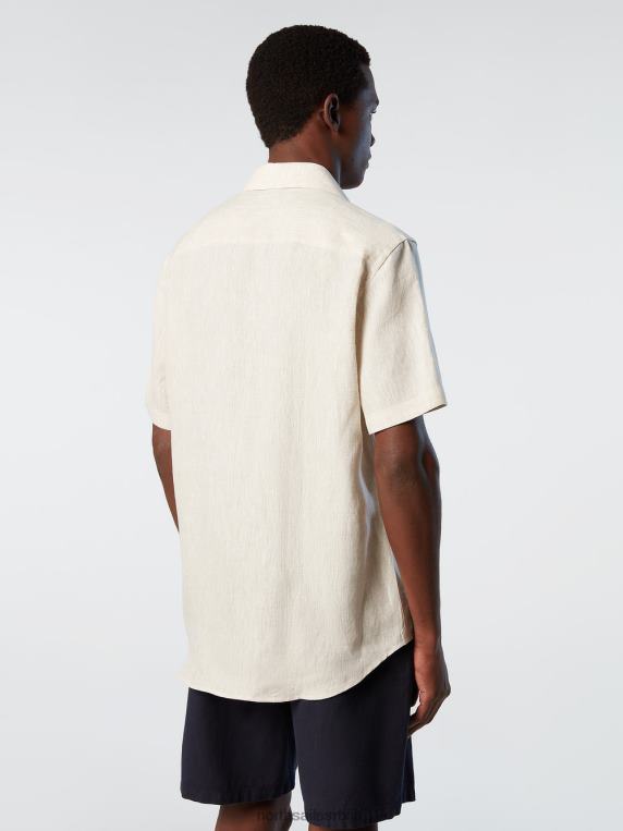 ланена кошуља кратких рукава голубица одећу мушкарци PDV4J216 North Sails