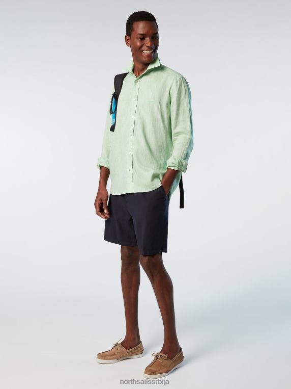 ланена кошуља башта зелена одећу мушкарци PDV4J222 North Sails