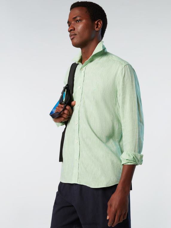 ланена кошуља башта зелена одећу мушкарци PDV4J222 North Sails