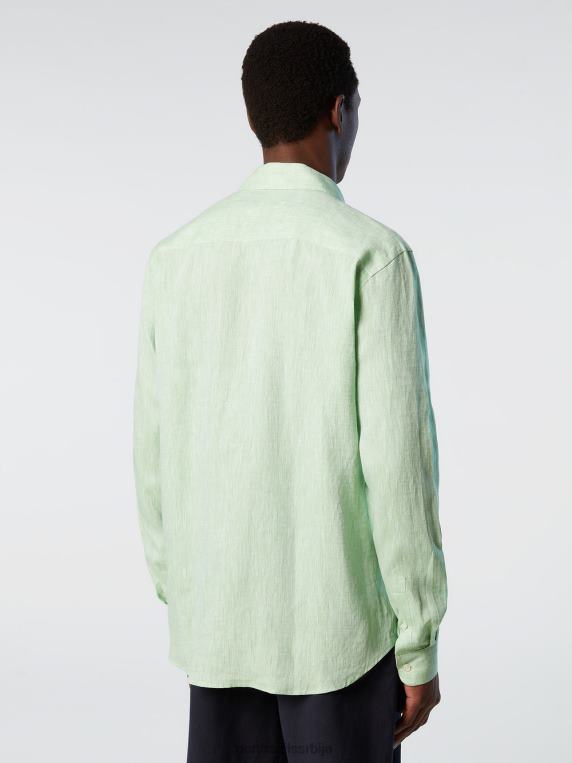 ланена кошуља башта зелена одећу мушкарци PDV4J222 North Sails