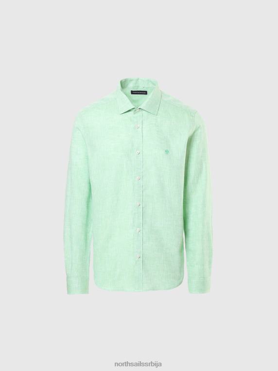 ланена кошуља башта зелена одећу мушкарци PDV4J222 North Sails