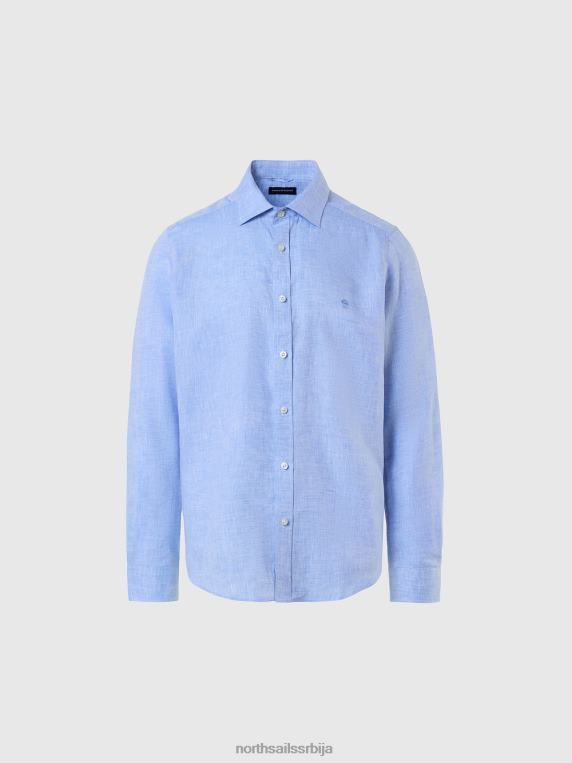 ланена кошуља светло плава одећу мушкарци PDV4J223 North Sails