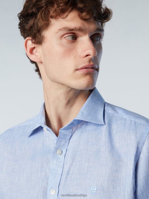 ланена кошуља светло плава одећу мушкарци PDV4J223 North Sails