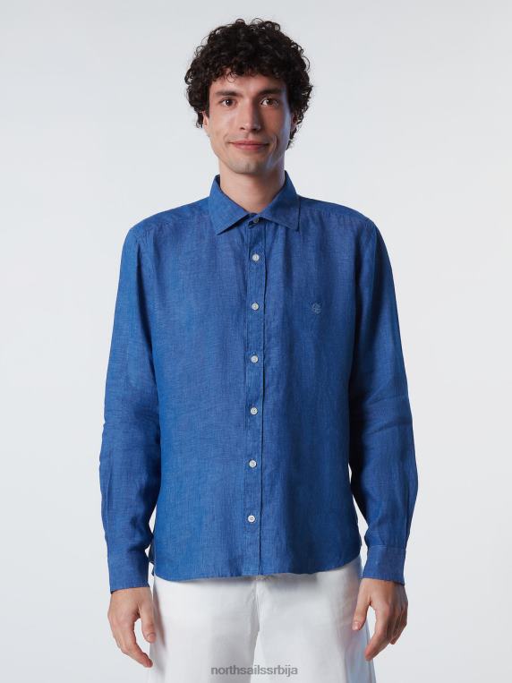 ланена кошуља тамни тексас одећу мушкарци PDV4J224 North Sails