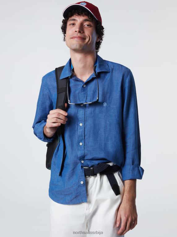 ланена кошуља тамни тексас одећу мушкарци PDV4J224 North Sails