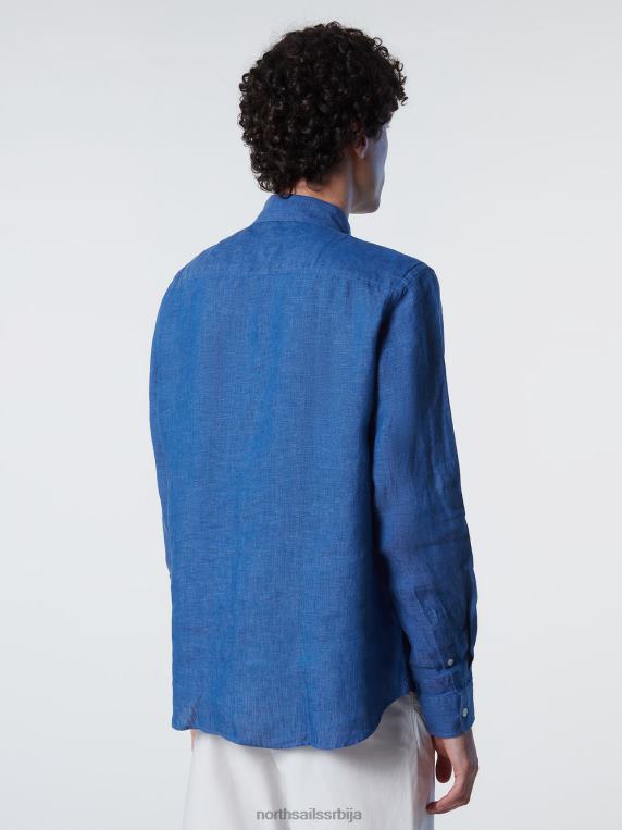 ланена кошуља тамни тексас одећу мушкарци PDV4J224 North Sails