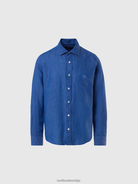 ланена кошуља тамни тексас одећу мушкарци PDV4J224 North Sails