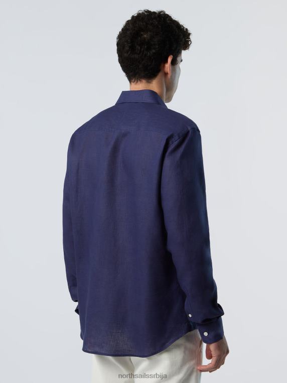 ланена кошуља Морнарско плаво одећу мушкарци PDV4J226 North Sails
