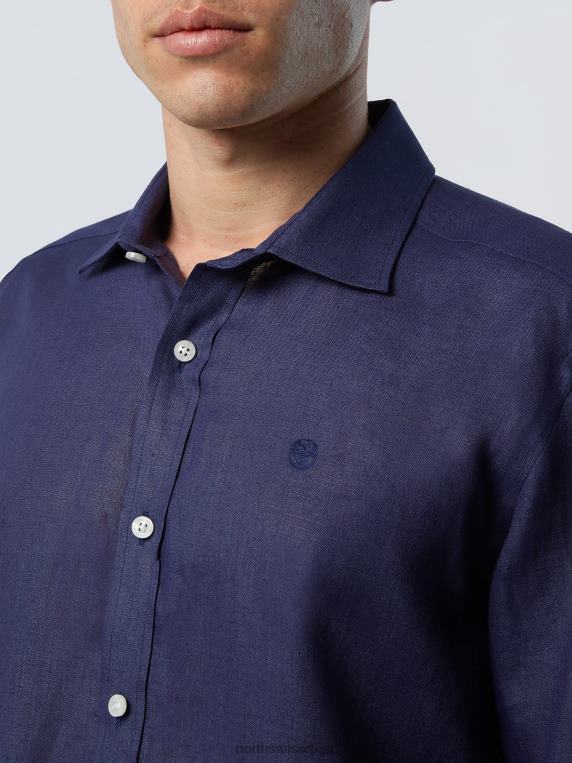 ланена кошуља Морнарско плаво одећу мушкарци PDV4J226 North Sails