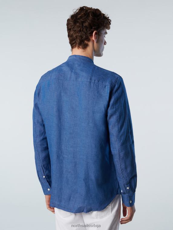 кошуља са крагном од мандарине тамни тексас одећу мушкарци PDV4J236 North Sails