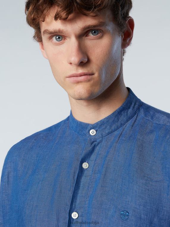 кошуља са крагном од мандарине тамни тексас одећу мушкарци PDV4J236 North Sails