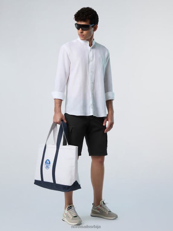 кошуља са крагном од мандарине бео одећу мушкарци PDV4J237 North Sails