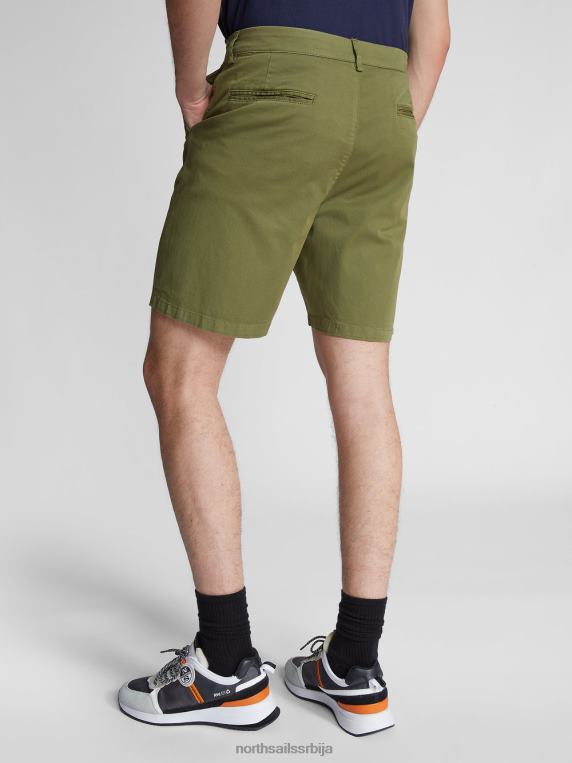 Звезда бермуда од габардина 1987 маслинасто зелена одећу мушкарци PDV4J1091 North Sails