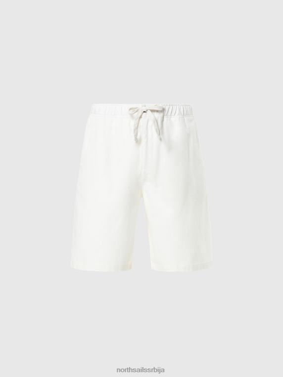 опрани памучно-ланени шортс бео одећу мушкарци PDV4J327 North Sails