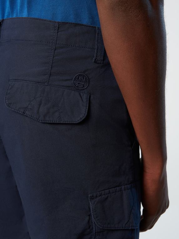 еко-поплин карго шорц Морнарско плаво одећу мушкарци PDV4J334 North Sails