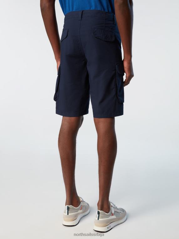 еко-поплин карго шорц Морнарско плаво одећу мушкарци PDV4J334 North Sails
