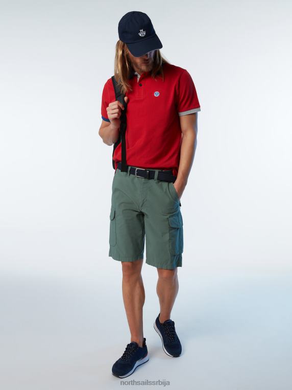 еко-поплин карго шорц војнички зелени одећу мушкарци PDV4J335 North Sails