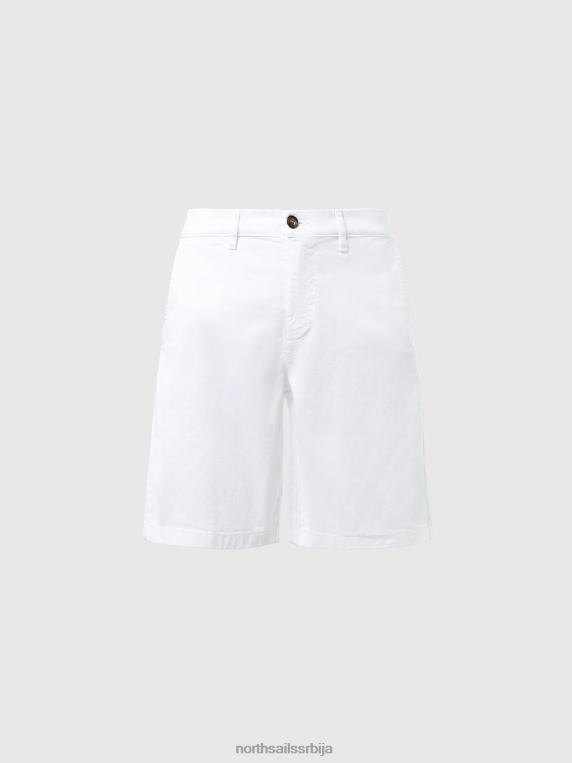 цхино шорц од органског памука бео одећу мушкарци PDV4J351 North Sails