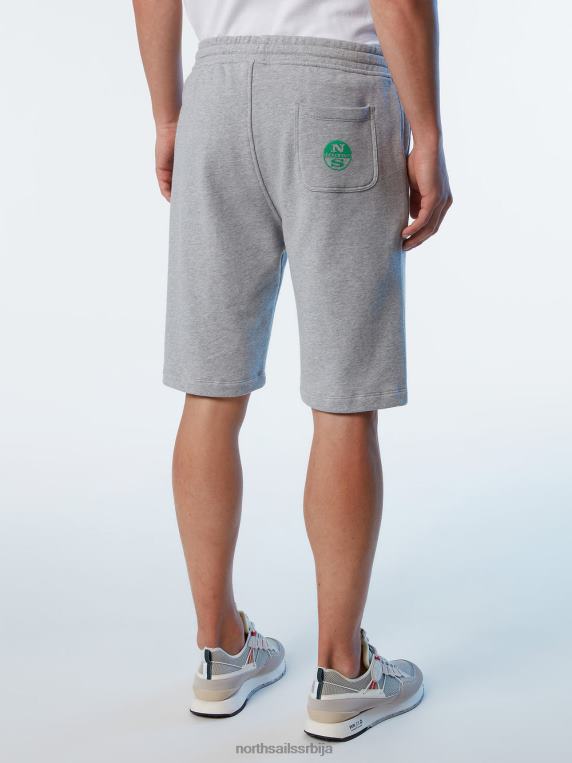 дукс са џепом са логотипом сиви меланж одећу мушкарци PDV4J360 North Sails