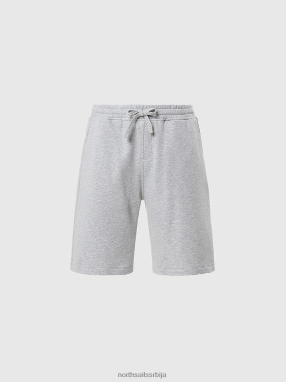 дукс са џепом са логотипом сиви меланж одећу мушкарци PDV4J360 North Sails