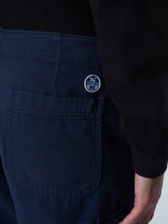 шортс од органског памука Морнарско плаво одећу мушкарци PDV4J361 North Sails