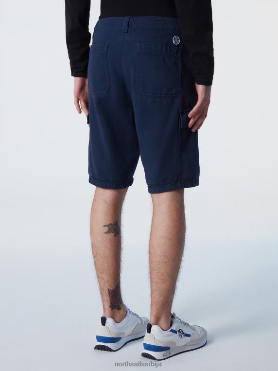 шортс од органског памука Морнарско плаво одећу мушкарци PDV4J361 North Sails