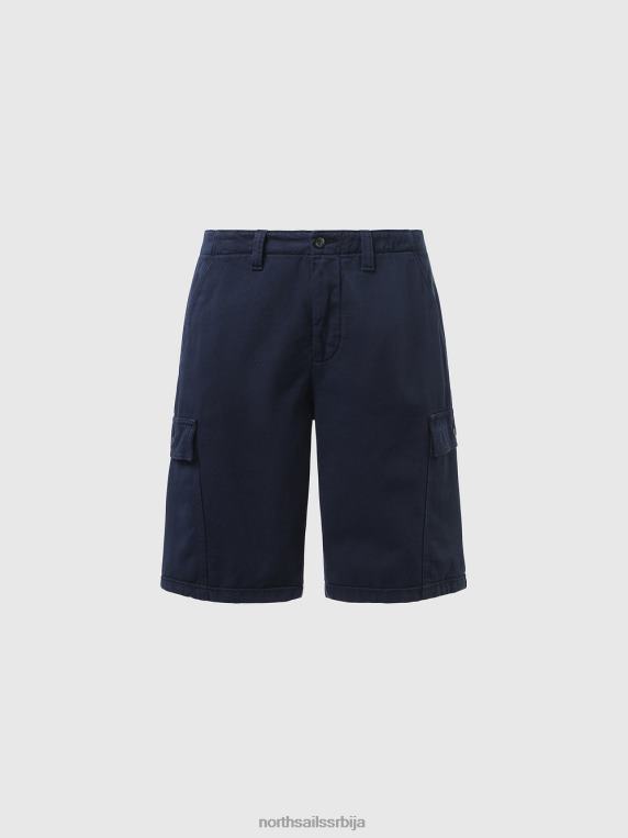 шортс од органског памука Морнарско плаво одећу мушкарци PDV4J361 North Sails